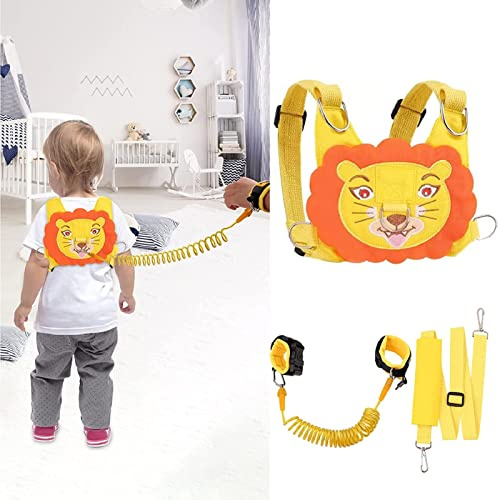 León Arneses de Seguridad Bebé de 3 Paquetes, Arnes Correa para Niños Seguridad, 2M Caminar Muñequera Anti Pérdida para Niños, 1.5M Ajustable Correa Correa para Niños Antiperdida Arnes Mochila