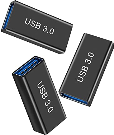 SELIACR Adattatore da USB a USB (3Pezzi), 5Gbps 3.0 USBA Femmina a Femmina Adattatore OTG, Per il Collegamento di 2 Cavi Dati