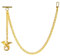 ZTA Albert Kette Golden Taschenuhr Kette Weste Kette für Männer FOB T BAR mit Schwenkverschluss mit Altes Drachendesign Anhänger FOB Charme