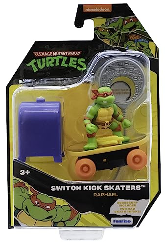 Teenage Mutant Ninja Turtles TMNT Raphael Mutant Mayhem Switch Kick Skater, Rot, Spielzeug & Geschenke für Kinder ab 3 Jahren