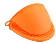 GamTelightpe 1 Paire Gant de Cuisine épais en Silicone Gants de Four Résistant à la Chaleur Antidérapants Gant Cuisine Anti Chaleur pour Cuisiner Barbecue Cuisson - Orange