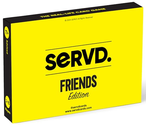 SERVD - Friends Edition - The Hilarious Real-Life Party Card Game for Adults | Injects Fun & Strategy into Time Spent with Friends & Family for Games Night, Parties & Vacations