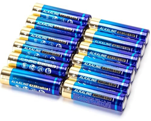 Lot de 12 Piles alcalines LR6 (AA) 1,5 V, idéales pour appareils électroniques, Jouets et télécommandes.