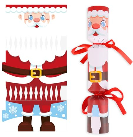 SULOLI Crea i tuoi cracker natalizi, 10 pezzi da riempire con i tuoi cracker natalizi fai da te, kit fai da te per la creazione di cracker natalizi (senza scatto)
