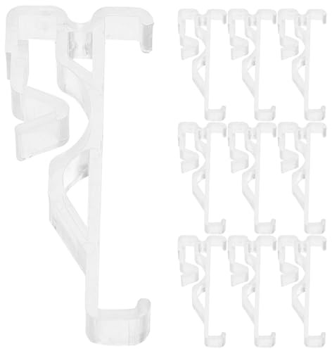 Garneck 12Pcs Valance Clips for Horizontal Window Blinds Hidden Plastic Brackets for 2.68In Curved Slats Replacement Retainer Holders for Home and Office Window Treatments