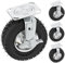 4Pcs Ruedas Industriales Ø200mm - 2 Giratorias + 2 Giratorias con Frenos - Carga 400kg - Ruedas Pesados Para Muebles, Carros y Uso Industrial