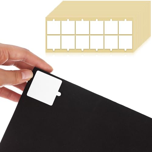 Confezione da 240 nastri biadesivi per pannelli e pareti in schiuma acustica, quadrati adesivi resistenti con linguette facili da staccare, nastro di montaggio rimovibile per insonorizzazione, poster