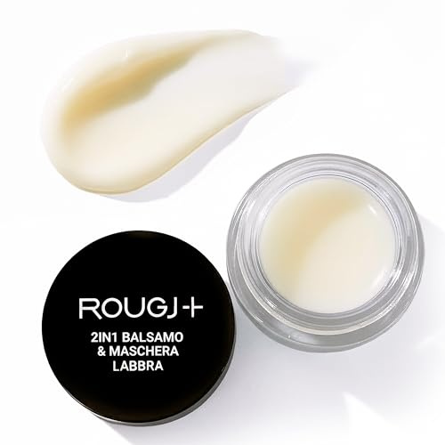 ROUGJ 2 in 1 Balsamo e Maschera Labbra 01 Cocco per Idratazione Intensa e Comfort Quotidiano, Formula Nutriente con Texture Morbida Ideale Per Labbra Secche e Screpolate - 10 ML - Made in Italy