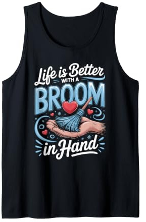 Life is Better with a Broom in Hand Curling Player Tank Top