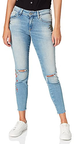 Mavi dam adriana ankle jeans, Blå (Lt Embroidery Denim 25266), 29W