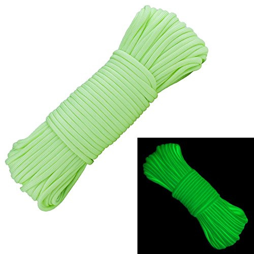 Glow in the Dark Zesty 550lb Paracord – 21 Strand Luminous Parachute Cord for Nighttime Outdoor Utility