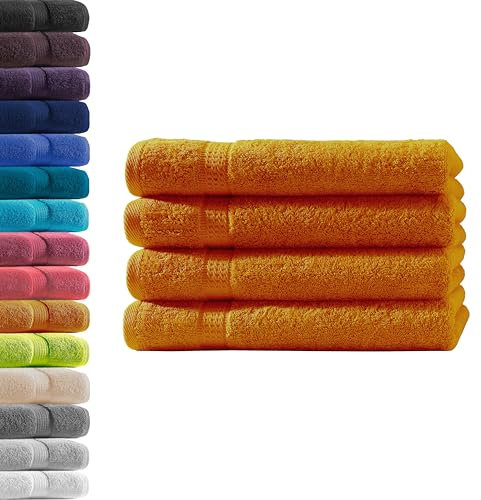 4X Handtuch | Terra | 100% Baumwolle Frottier | Oeko-TEX® Standard 100 | Premium Qualität 500 g/m²