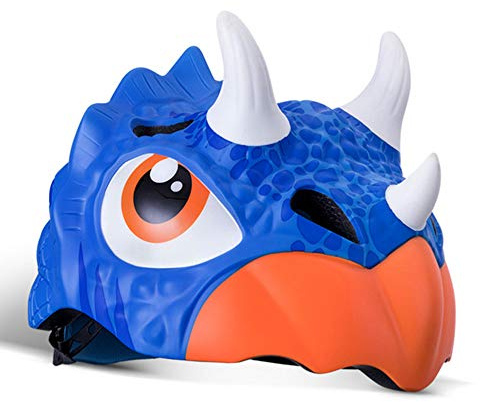Heemtle Caschi da Bicicletta per Bambini PC + EPS Cartoon Dinosaur Ciclismo Equitazione Caschi per Bambini Pattini di Sicurezza Traspirante Casco da Ciclismo (Regolabile: 52-57 cm)