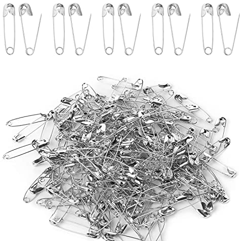 Sicherheitsnadeln, 100 Stück 28 mm Sicherheit Pins, Safety Pins für Kunsthandwerk Nähen Kleidung Kunst, Silber
