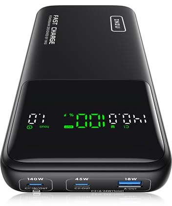 INIU Laptop PowerBank, 140W 25000mAh Power Bank Schnelles Laden, Klein Externer Handyakkus USB-C Input & Output für MacBook, Surface, iPad, Camera, DJI, iPhone 16 15 14, Reise, Wandern, Büro