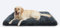 MDDK DY Hundebett, Großes Hundekissen Waschbare, Flauschige Hundematte, Langer Plüsch, weiche Polsterung, Multifunktional Hundekistenmatratze, Dunkelgrau,100x60x10cm