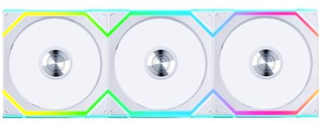 Lian Li UNI Fan SL - Wireless 120 - Triple Pack (Reverse Blade) ARGB Fan - 2.4 GHz Wireless Signal for RGB & Fan Control - Controller Included and Required - White (12RSL1W3W)
