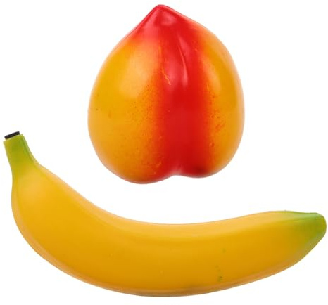 JOINPAYA Shaker à Fruits à Percussion 2pcs en Plastique pour Garçon et Filles Son Clair et Net, Forme Fruitée Amusante, pour Éveil Musical la Maison Maternelle