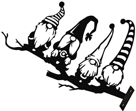 Milisten Jardín Decorativos para Ramas de Árbol Adorno de Jardín Exterior Estatuas de Duendes para Decoración de Patio y de Hierro Premium