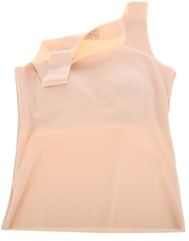 COLLBATH DéBardeur Thermique Femme sans Manches avec Coussinets IntéGréS Confortable Couche De Base Chaude pour Hiver Couleur Peau XL