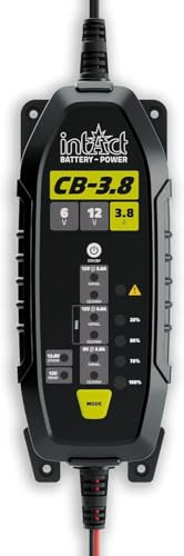 Intact ChargeBox Chargeur de Batterie de Voiture | Chargeur de Batterie au Plomb et au Lithium 3,8 A 6 V et 12 V | avec Fonction de Charge d'entretien et Fonction de réanimation