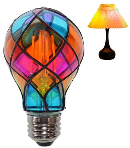 Generico Lampadina A Colorato | Lampadina Colorata 4W E26,Decorazione Per L'Albero Di Natale E Le Feste | Per La Casa L'Ufficio La Scuola Il Soggiorno Il Dormitorio La Camera Da E La Vetrina