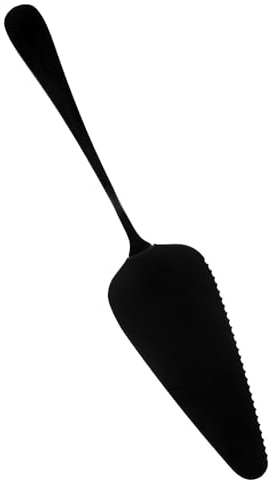 ERINGOGO Pala per Torte in Acciaio Inox Lama Seghettata, Design Ergonomico Nero, per Pizza e Formaggio, Utensile da Cucina per Casa e Panetteria