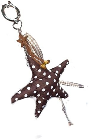 OSNIYAW Collier avec pendentif étoile à pois, styles originaux et mignons, bijoux en tissu, chaîne superposée, accessoire pour femme, chaîne unique avec breloque en forme d'étoile, Einheitsgröße