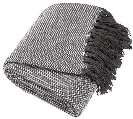 EHC Throws for Sofas Large, Sofa covers 2 Seater, Double bed, throws for Armchair Couch Covers 2 seater, Settee throws, 150 X 200cm, Grey