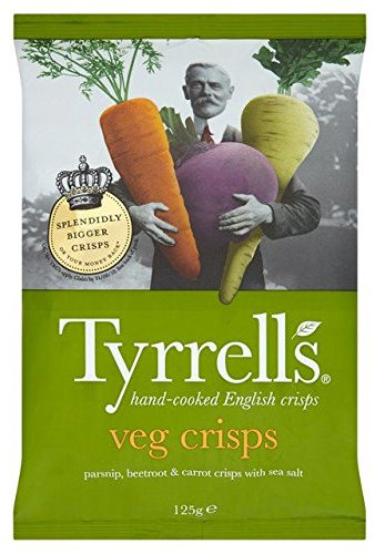 Tyrrells Parsnip, Beetroot & Carrot Veg Crisps with Sea Salt 125g