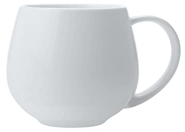 Maxwell & Williams Becher, Tasse Snug White Basics rund 450ml weiß Porzellan