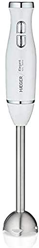 HAEGER Elegant - Batidora de Mano 400W, 2 Interruptores de Toque fácil y Suave, empuñadura ergonómica, Eje Desmontable para Mayor Comodidad