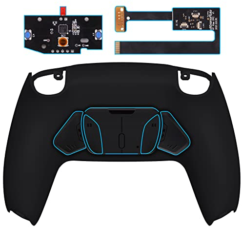 eXtremeRate Black Programable RISE4 Remap Kit for ps5 Controller BDM-010 BDM-020, Upgrade Board & Redesigned Back Shell & 4 Back Buttons - Controller NOT Included