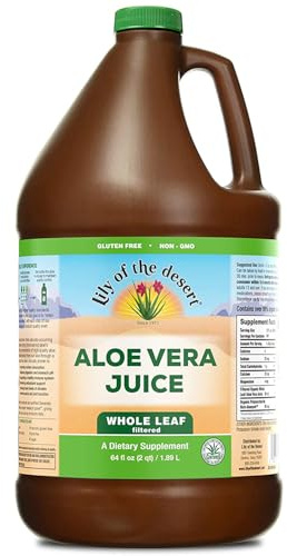 Lily Of The Desert Aloe Vera Juice, Whole Leaf, Organically Grown, Non-GMO, 64 Fl Oz