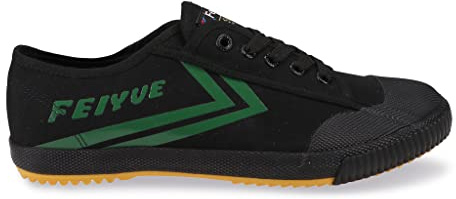 Feiyue Unisex FE LO 1920 Canvas Sneaker, Black/Green, 9 UK