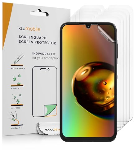 kwmobile Skärmskydd kompatibla med Samsung Galaxy A25 skärmskydd – 6 x ultraklara genomskinliga telefonfilmer