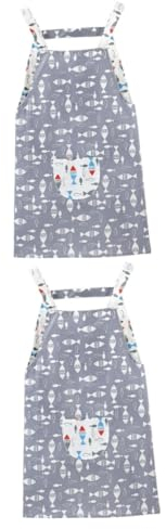 Abaodam 2stücke Mädchen Malerschürze Mit Cartoon-muster Baumwolle Und Atmungsaktiv Für Kreative Aktivitäten Und -malprojekte Geeignet Für Farben Gemischt