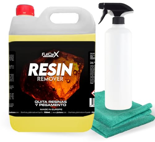 FULLCARX Resin Remover 5L Pulitore Resine Auto, Detergente Smacchiatore Catrame Asfalto Colle, Molto Efficace, Facile da Usare e Sicuro, Pulizia Prodotto Professionale Detailing
