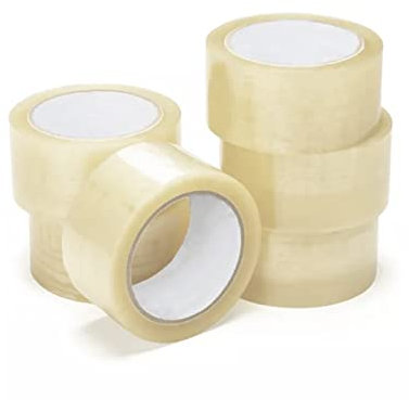 MERCURY TEXTIL- 6 Rollos de Cinta de Embalaje Transparente de 48mm x 40/100/120m, Cinta Adhesiva Resistente para Cajas de Cartón de Envíos y Mudanzas. (Pack 6-120m)