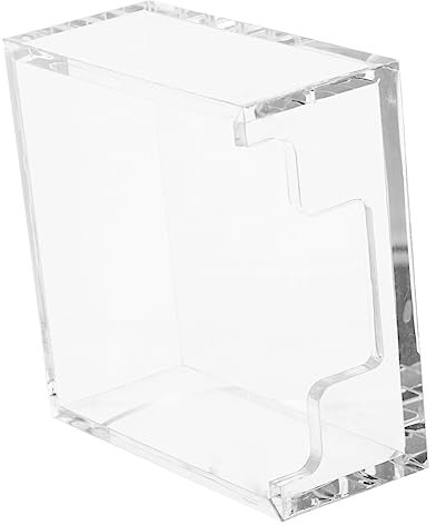 GRIRIW Scatola Per Fazzoletti Da Tavolo in Acrilico Trasparente Quadrata 10x10x4,5 Cm Porta Tovaglioli Multifunzione Per Casa e Forniture Per Tavola Da Pranzo