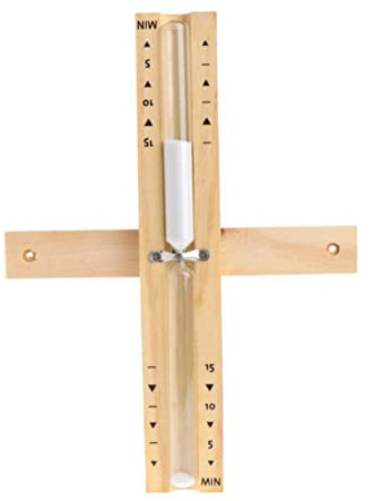 Toddmomy Minuten-Sauna-Sanduhr Hängend Rotierend Aus Glas Und Holz Sauna-Raum-Timer Hotel-Sanduhr Timing-Sanduhr