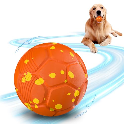 Supore Interactive Dog Toys, Smart Moving Dog Balls with E-TPU Material, Bouncing Dog Toys for Boredom, Automatic Active Rolling Ball for Medium-Large Dogs, USB-C Rechargeable, Orange
