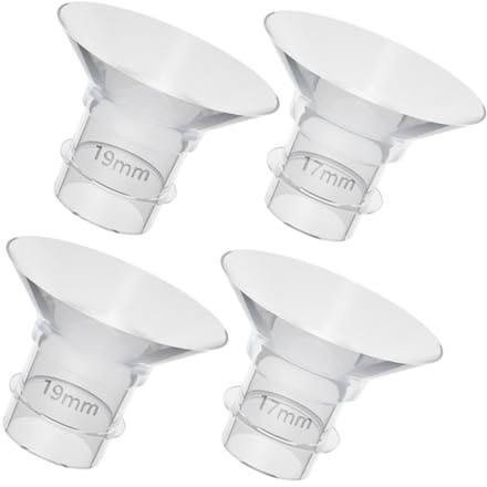 DECORNIJIA Inserts de Bride en Silicone Confortables et Résistants 4pcs pour Tire-lait Portable Accessoires de Rechange pour Poitrine, Tailles 17mm et 19mm