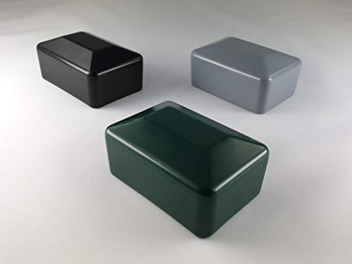 OuM 5 Stück Pfostenkappe Zaunpfahlkappe rechteckig 60x80mm Grau