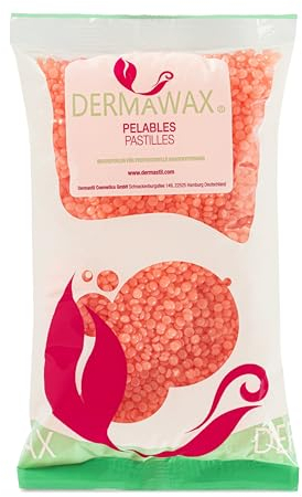 Dermawax Crystal Orange Wachsperlen zur Haarentfernung – Hypoallergen, Vegan, Ohne Duftstoffe – Ideal für empfindliche Haut, Männliche und Weibliche Enthaarung – Made in Italy (0,8 kg, Crystal Orange)