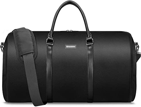 UNIQUEBELLA - Borsa da viaggio per abiti, borsone da palestra, grande borsone in fibra per uomo con scomparto per scarpe (Grigio scuro), Aa-nero, M, Da viaggio