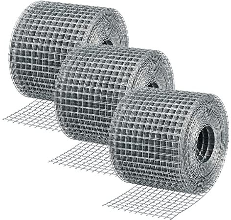 MVQPER 3 Rolls Rat Mesh, Rodent Proofing Wire Metal Mesh to Block Rats, Mice & Rodents, for Filling in Gaps & Vents Around Home & Garden, 6m x 75mm/Roll