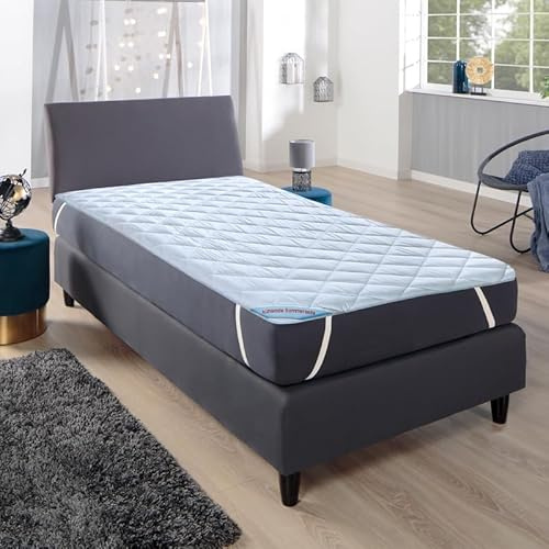 Matratzenschoner mit Sommer- und Winterseite TopCool 140x200 cm, ca. 3-5cm Matratzenauflage - Öko Tex - hochwertiger atmungsaktiver Matratzentopper