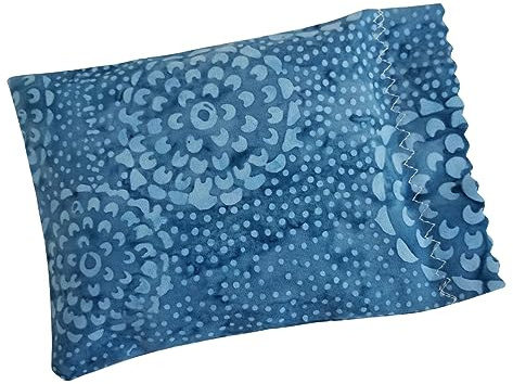 Herbal Sleep Sachet - Promotes Natural Sleep, Herbal Blend, Savory Scented Dream Pillow, Chamomile, Mugwort, Hops, Lavender, Lemon Balm, Marjoram, Rose Petals, Size: 6 x 4 | Blue Batik