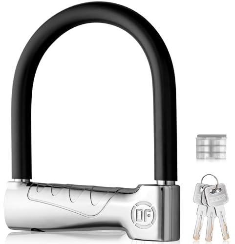 EYPINS Bügelschloss Alarm 110dB, Schweres Fahrradschloss 16mm Bügelschloss, Hohe Sicherheit Robustes U-Schloss, Anti-Diebstahl-wasserdichtes Schloss für E-Scooter, Motorrad, Fahrrad, Roller|3 Schlüsse